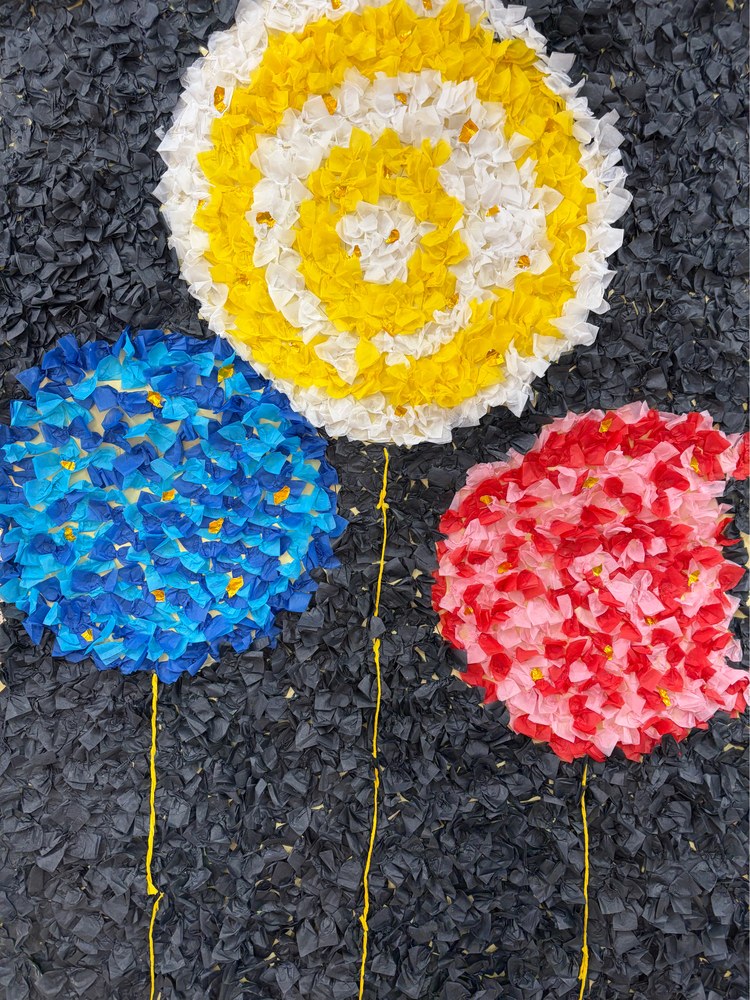 貼り絵「花火」